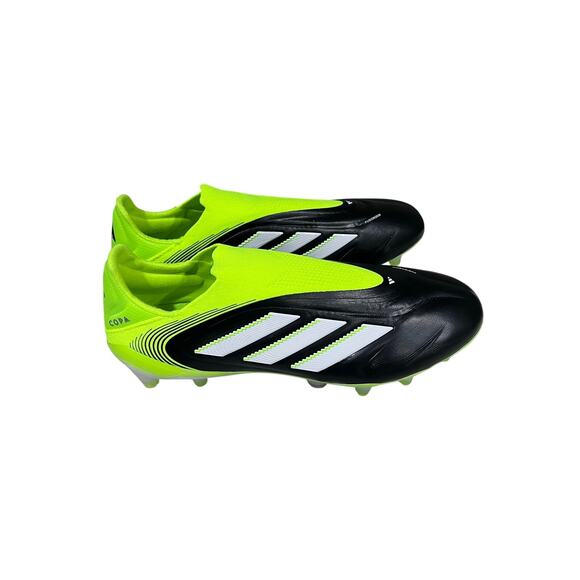 adidas Copa Pure III Elite Laceless FG Soccer Cleats Black Volt US 7